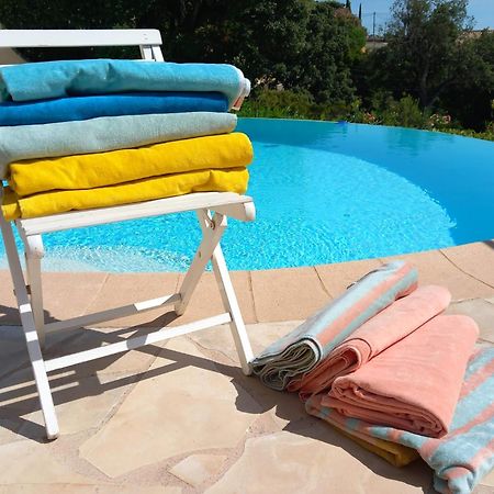 4-Star Private Villa With Heated Pool And Panoramic Sea View At Gulf De Saint Tropez Cavalaire-sur-Mer Eksteriør bilde