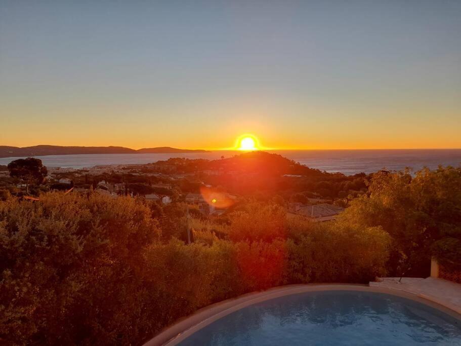 4-Star Private Villa With Heated Pool And Panoramic Sea View At Gulf De Saint Tropez Cavalaire-sur-Mer Eksteriør bilde