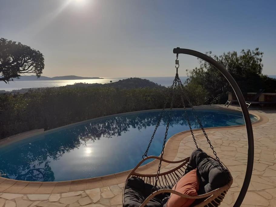 4-Star Private Villa With Heated Pool And Panoramic Sea View At Gulf De Saint Tropez Cavalaire-sur-Mer Eksteriør bilde