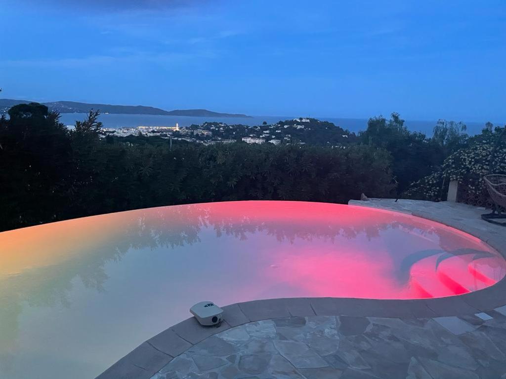 4-Star Private Villa With Heated Pool And Panoramic Sea View At Gulf De Saint Tropez Cavalaire-sur-Mer Eksteriør bilde