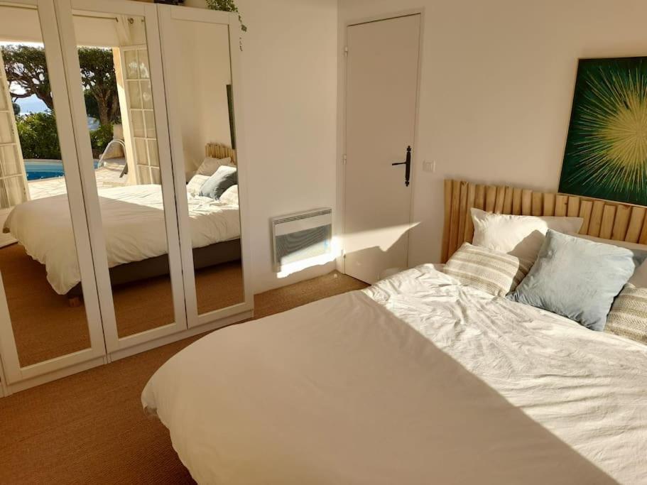 4-Star Private Villa With Heated Pool And Panoramic Sea View At Gulf De Saint Tropez Cavalaire-sur-Mer Eksteriør bilde