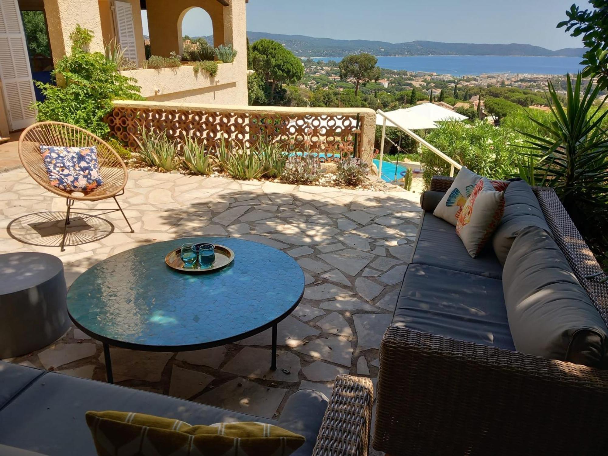 4-Star Private Villa With Heated Pool And Panoramic Sea View At Gulf De Saint Tropez Cavalaire-sur-Mer Eksteriør bilde