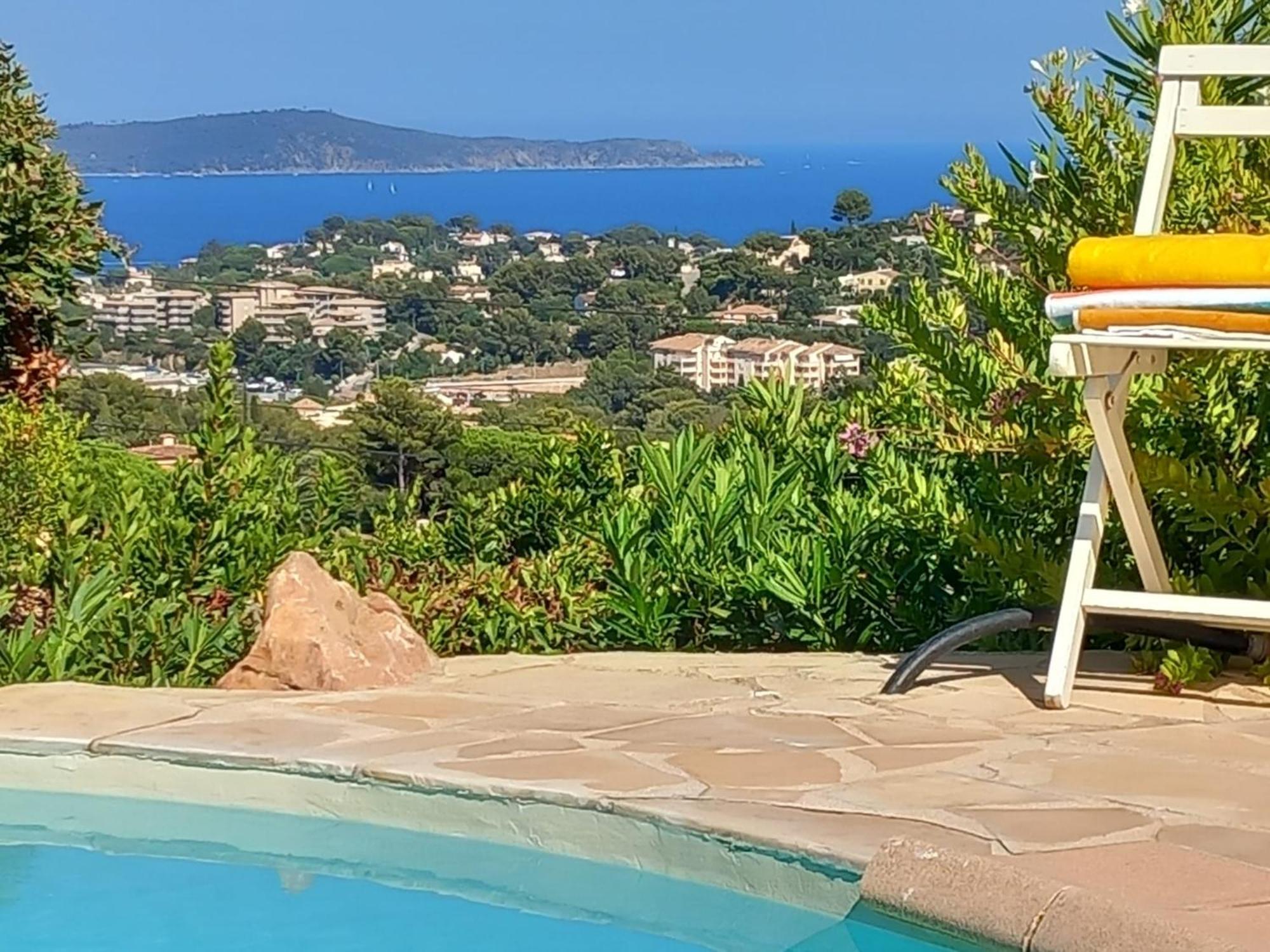 4-Star Private Villa With Heated Pool And Panoramic Sea View At Gulf De Saint Tropez Cavalaire-sur-Mer Eksteriør bilde