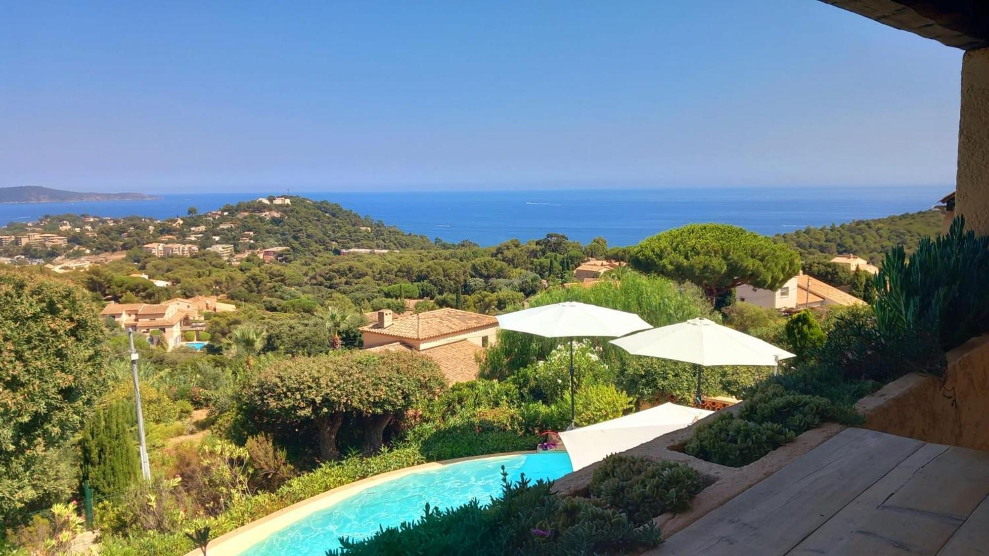 4-Star Private Villa With Heated Pool And Panoramic Sea View At Gulf De Saint Tropez Cavalaire-sur-Mer Eksteriør bilde