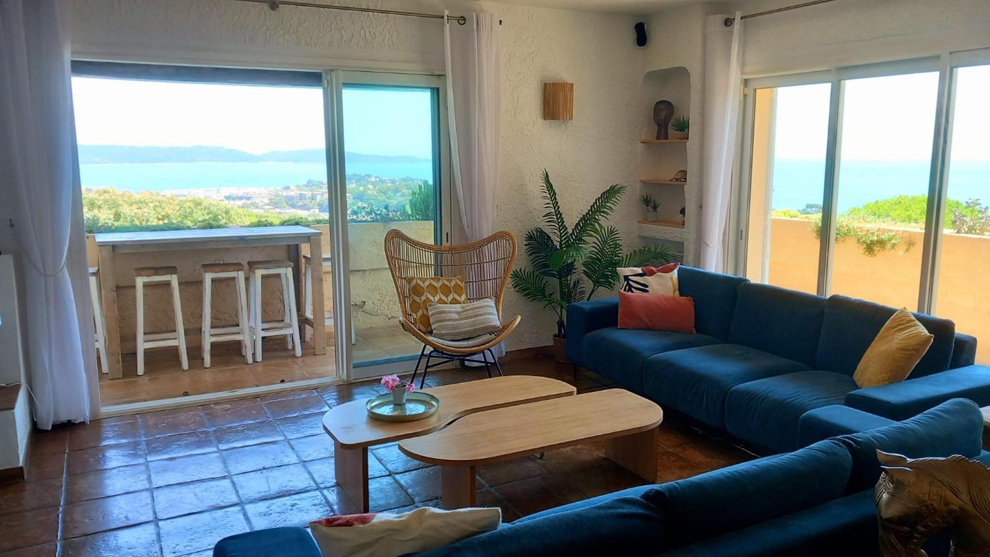 4-Star Private Villa With Heated Pool And Panoramic Sea View At Gulf De Saint Tropez Cavalaire-sur-Mer Eksteriør bilde